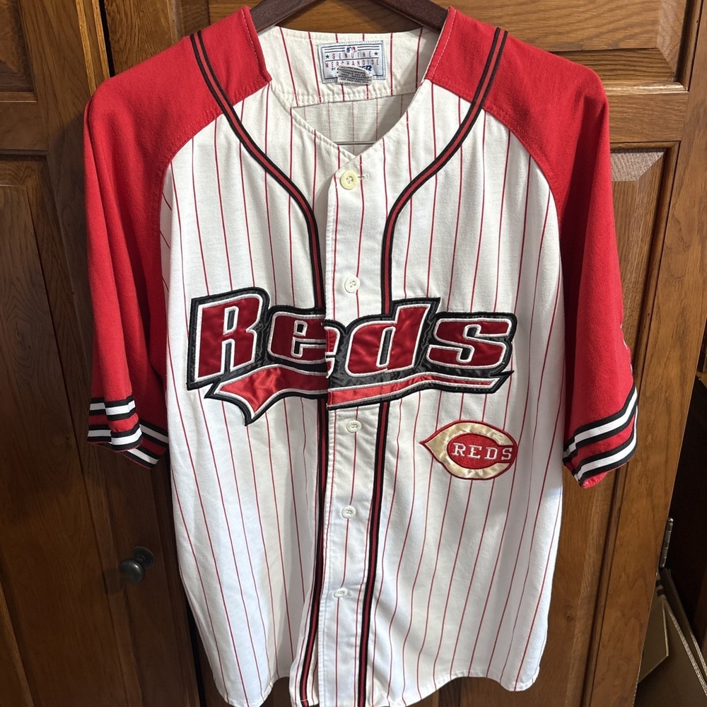 VTG 90s Medium Cincinnati Reds Authentic Starter‎ Baseball Jersey